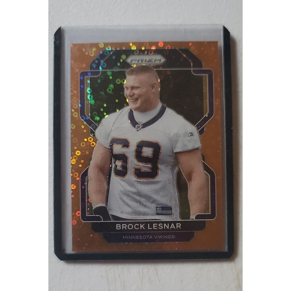 2021 Panini Prizm - Brock Lesnar #134 Orange Disco Prizm